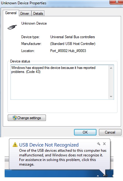 device manager error 43